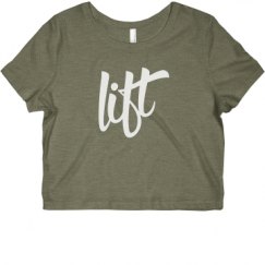 Ladies Slim Fit Crop Top Tee