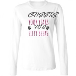 Ladies Relaxed Fit Basic Long Sleeve Tee