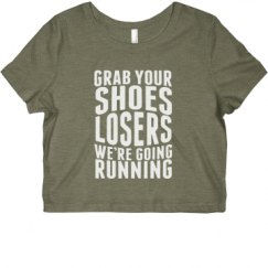 Ladies Slim Fit Crop Top Tee