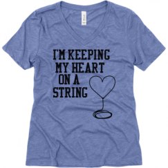 Ladies Relaxed Fit Super Soft Triblend V-Neck Tee