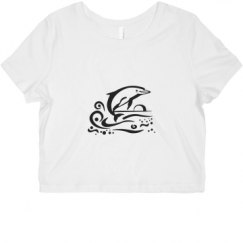 Ladies Slim Fit Crop Top Tee