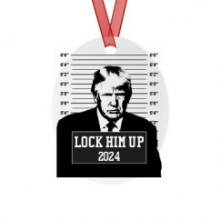 Metal Oval Christmas Ornament