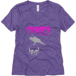 Ladies Relaxed Fit Super Soft Triblend V-Neck Tee