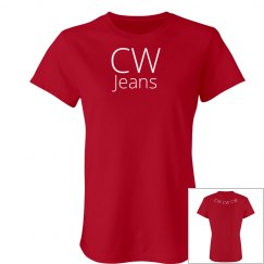 CW DATI RED LOGO SLIM TOP