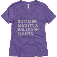 Ladies Relaxed Fit Super Soft Triblend V-Neck Tee