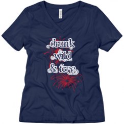 Ladies Relaxed Fit V-Neck Tee