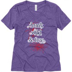 Ladies Relaxed Fit Super Soft Triblend V-Neck Tee