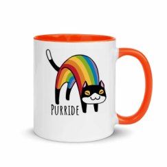 11oz Ceramic Mug with Color Inside