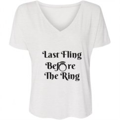 Ladies Flowy Slouchy V-Neck Tee