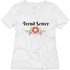 Ladies Relaxed Fit V-Neck Tee