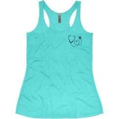 Ladies Slim Fit Super Soft Racerback Triblend Tank