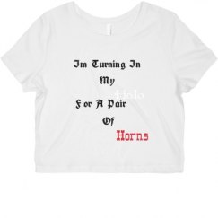 Ladies Slim Fit Crop Top Tee