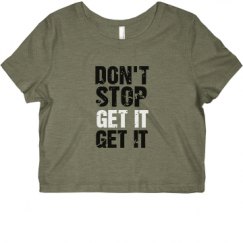 Ladies Slim Fit Crop Top Tee