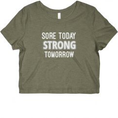 Ladies Slim Fit Crop Top Tee