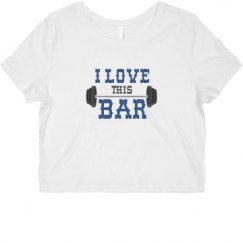 Ladies Slim Fit Crop Top Tee