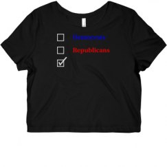 Ladies Slim Fit Crop Top Tee