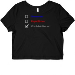 Ladies Slim Fit Crop Top Tee