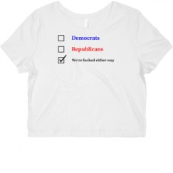 Ladies Slim Fit Crop Top Tee