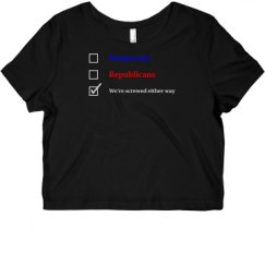 Ladies Slim Fit Crop Top Tee