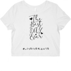 Ladies Slim Fit Crop Top Tee