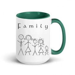 15oz Ceramic Mug with Color Inside