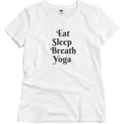 eat sleep breath yoga tee