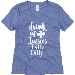 Ladies Relaxed Fit Super Soft Triblend V-Neck Tee