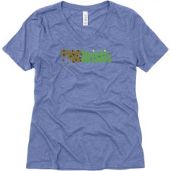 Ladies Relaxed Fit Super Soft Triblend V-Neck Tee