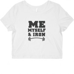 Ladies Slim Fit Crop Top Tee