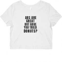 Ladies Slim Fit Crop Top Tee