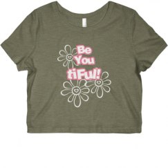 Ladies Slim Fit Crop Top Tee