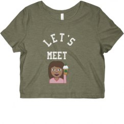 Ladies Slim Fit Crop Top Tee