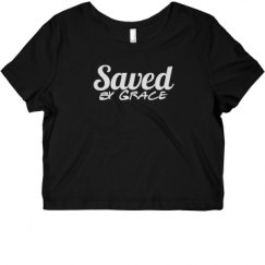 Ladies Slim Fit Crop Top Tee