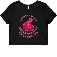 Ladies Slim Fit Crop Top Tee