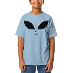 Alien face kids grey t shirt. 