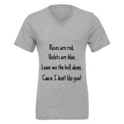 Unisex CVC Jersey V-Neck T-Shirt