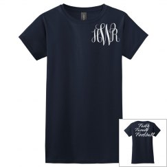 Faith Family & Football Monogram Tee
