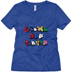 Ladies Relaxed Fit V-Neck Tee