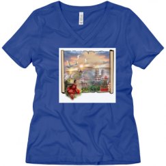 Ladies Relaxed Fit V-Neck Tee