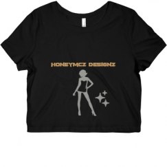 Ladies Slim Fit Crop Top Tee