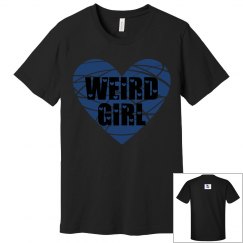 Weird Girl Edgy Heart Blue