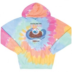 Unisex Tie-Dye Fleece Hoodie