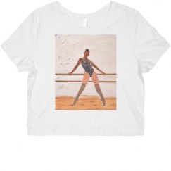 Ladies Slim Fit Crop Top Tee