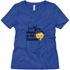 Party in the Basement Tee - Black Text 