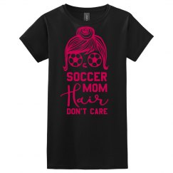 Soccer Mom Hair Tee-black/rasp