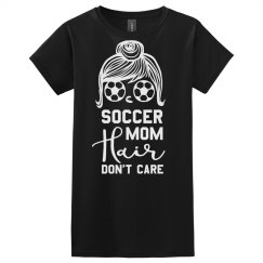 Soccer Mom Hair Tee-black/white