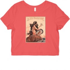 Ladies Slim Fit Crop Top Tee