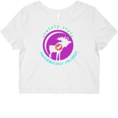 Ladies Slim Fit Crop Top Tee