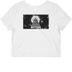 Ladies Slim Fit Crop Top Tee