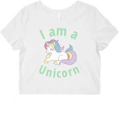 Ladies Slim Fit Crop Top Tee